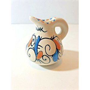 Vintage Glazed Pottery  Vase of the Sarawak Tribe Malaysia 2.5" H